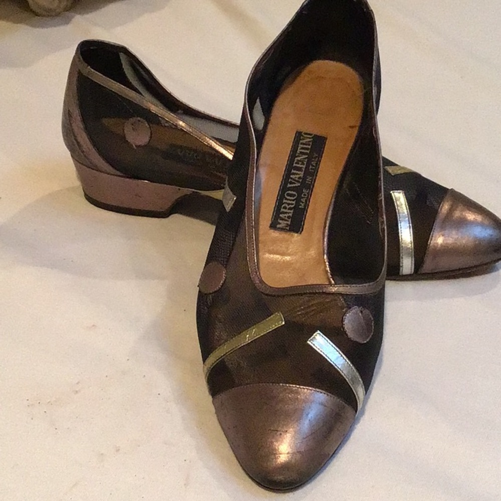 Vintage Mario Valentino mesh flats